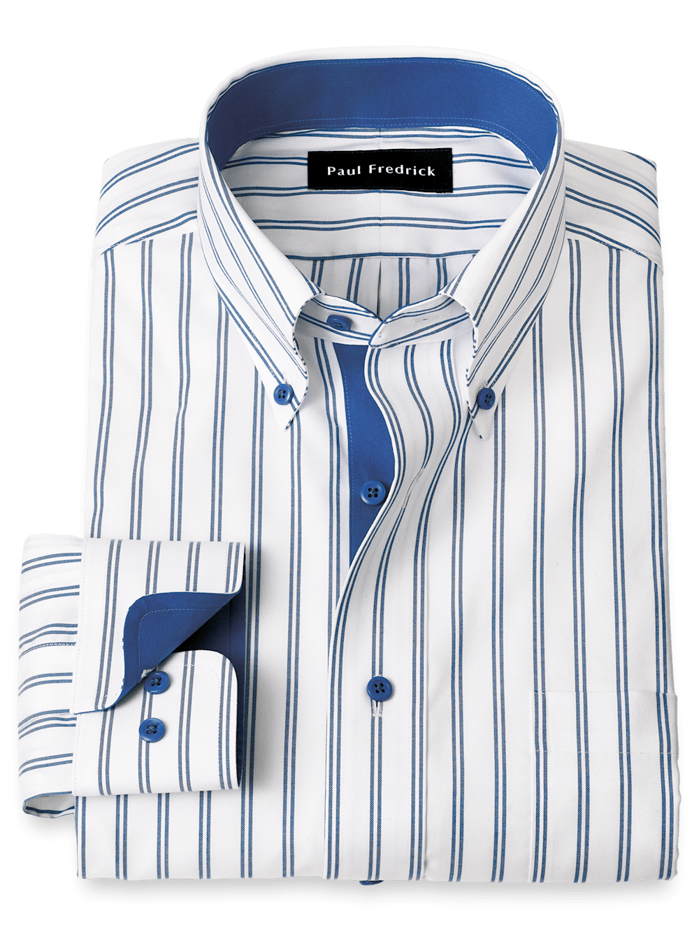 NEW Paul Fredrick Light popular Blue Men's Button Down Dress Shirt