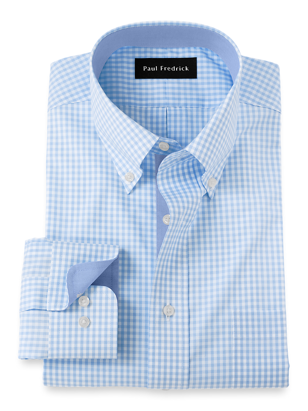 NEW Paul Fredrick Light popular Blue Men's Button Down Dress Shirt