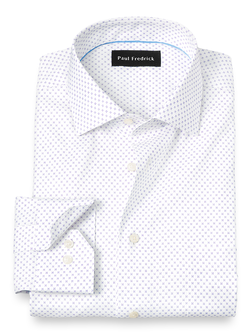 Royal Oxford Comfort Stretch Non Iron Geometric Dress Shirt Multi Paul Fredrick