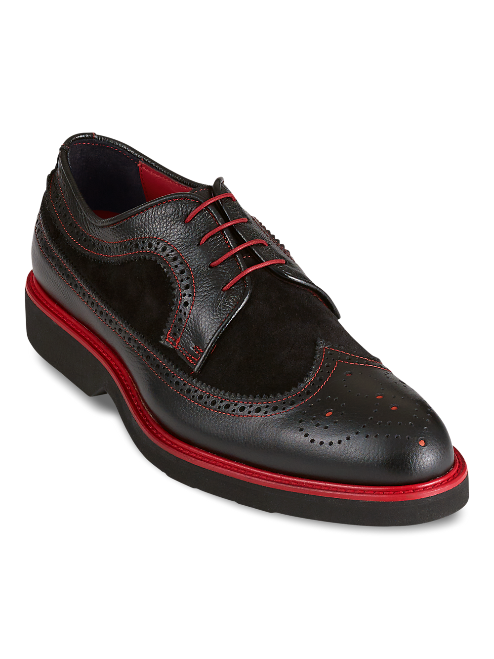 Red tape black derby shoes online