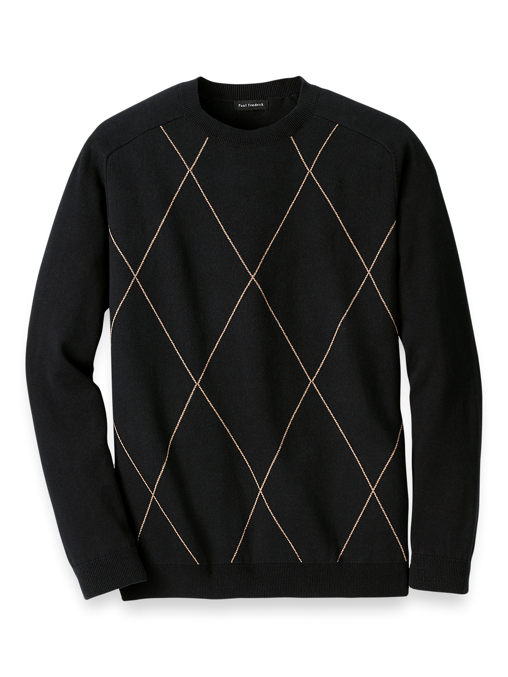 Cotton Crew Neck Sweater - Black - Small