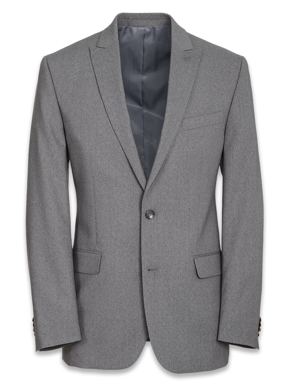 Classic Fit Essential Wool Peak Lapel Side Vents Suit Jacket - Grey -  Classic Fit / 38 Short