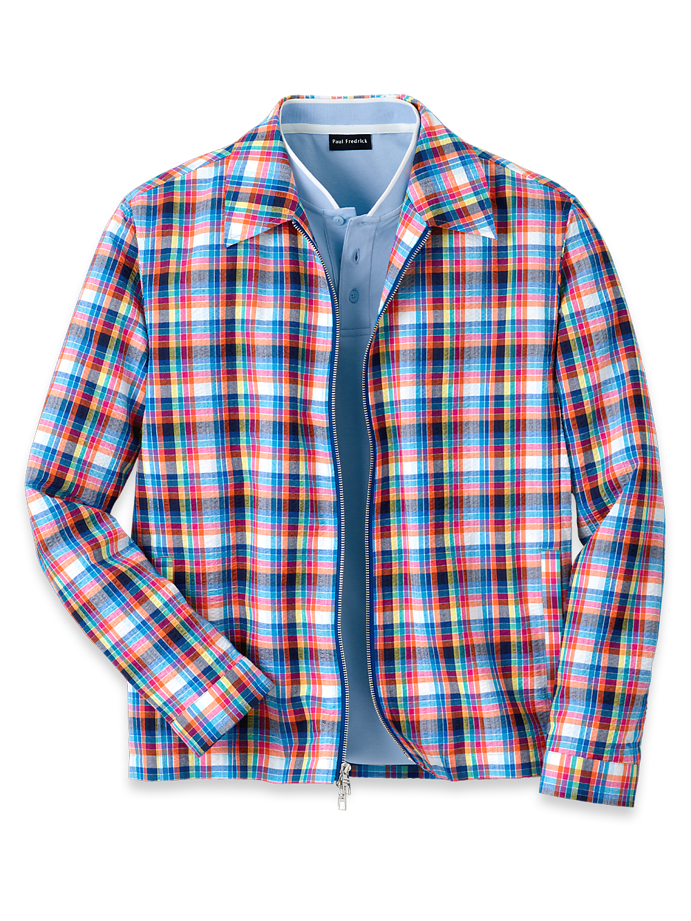 Seersucker Shirt Jacket - Multi