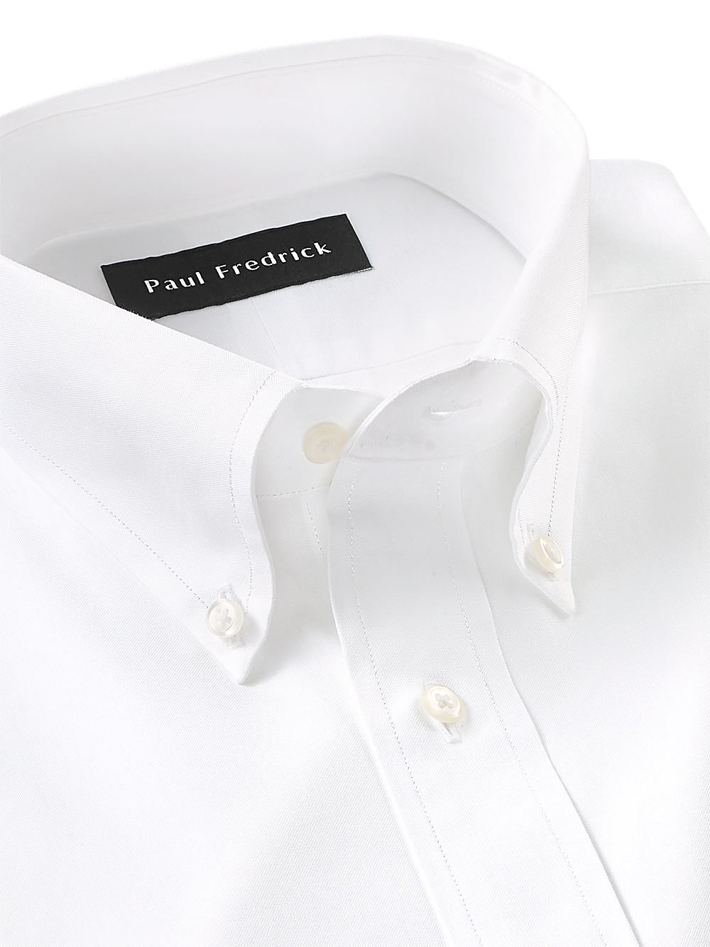 Alternate Image of Pure Cotton Pinpoint Solid Color Button Down Collar Dress Shirt-2