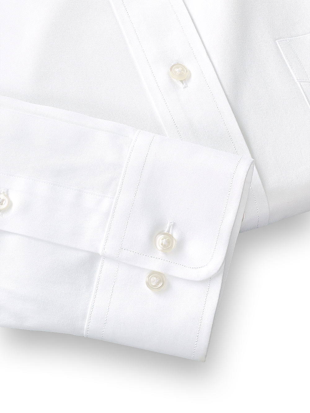 Alternate Image of Pure Cotton Pinpoint Solid Color Button Down Collar Dress Shirt-3