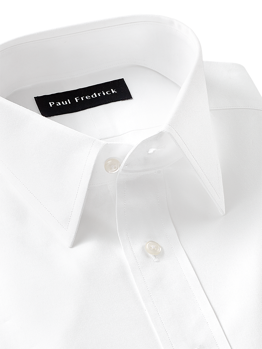 Alternate Image of Pure Cotton Pinpoint Solid Color Straight Collar Dress Shirt-2