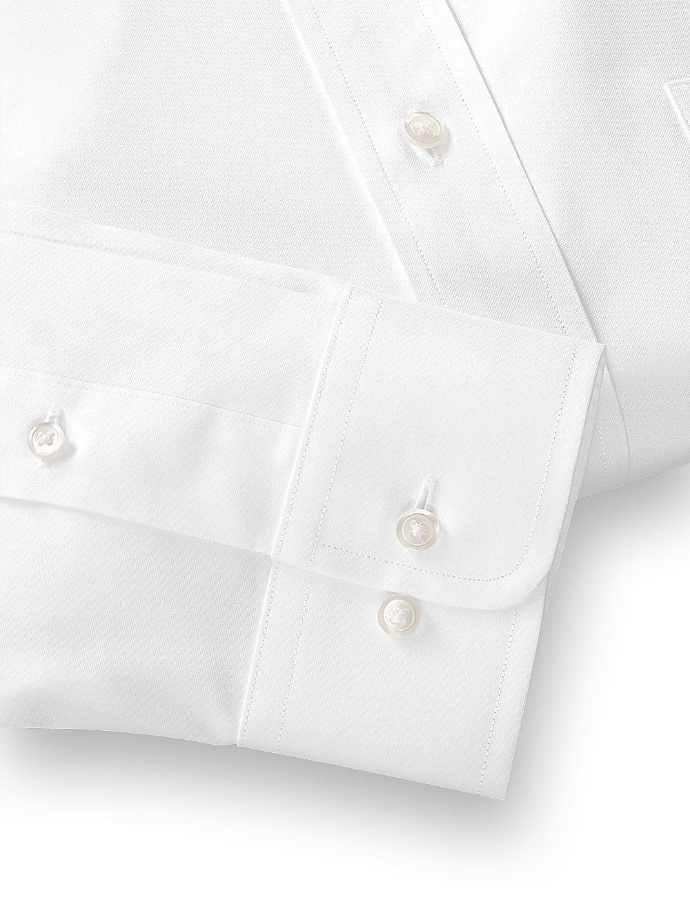 Alternate Image of Pure Cotton Pinpoint Solid Color Straight Collar Dress Shirt-3