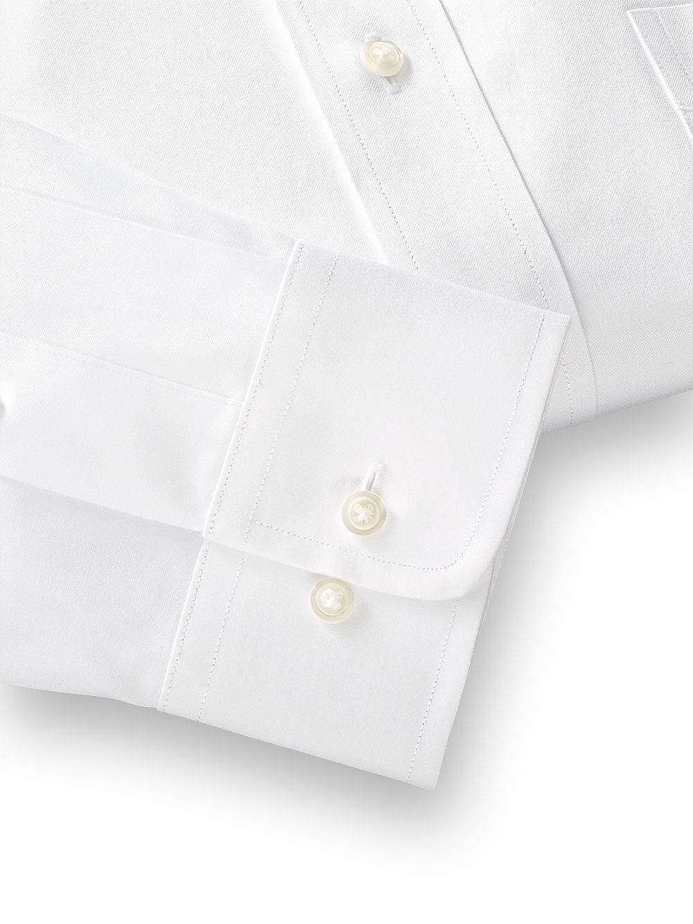 Alternate Image of Pure Cotton Pinpoint Solid Color Spread Collar Dress Shirt-3