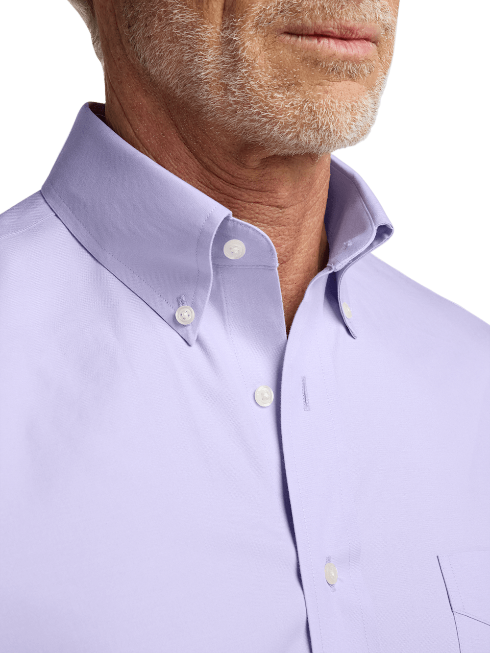 Alternate Image of Non-iron Cotton Pinpoint Solid Button Down Collar Dress Shirt-2