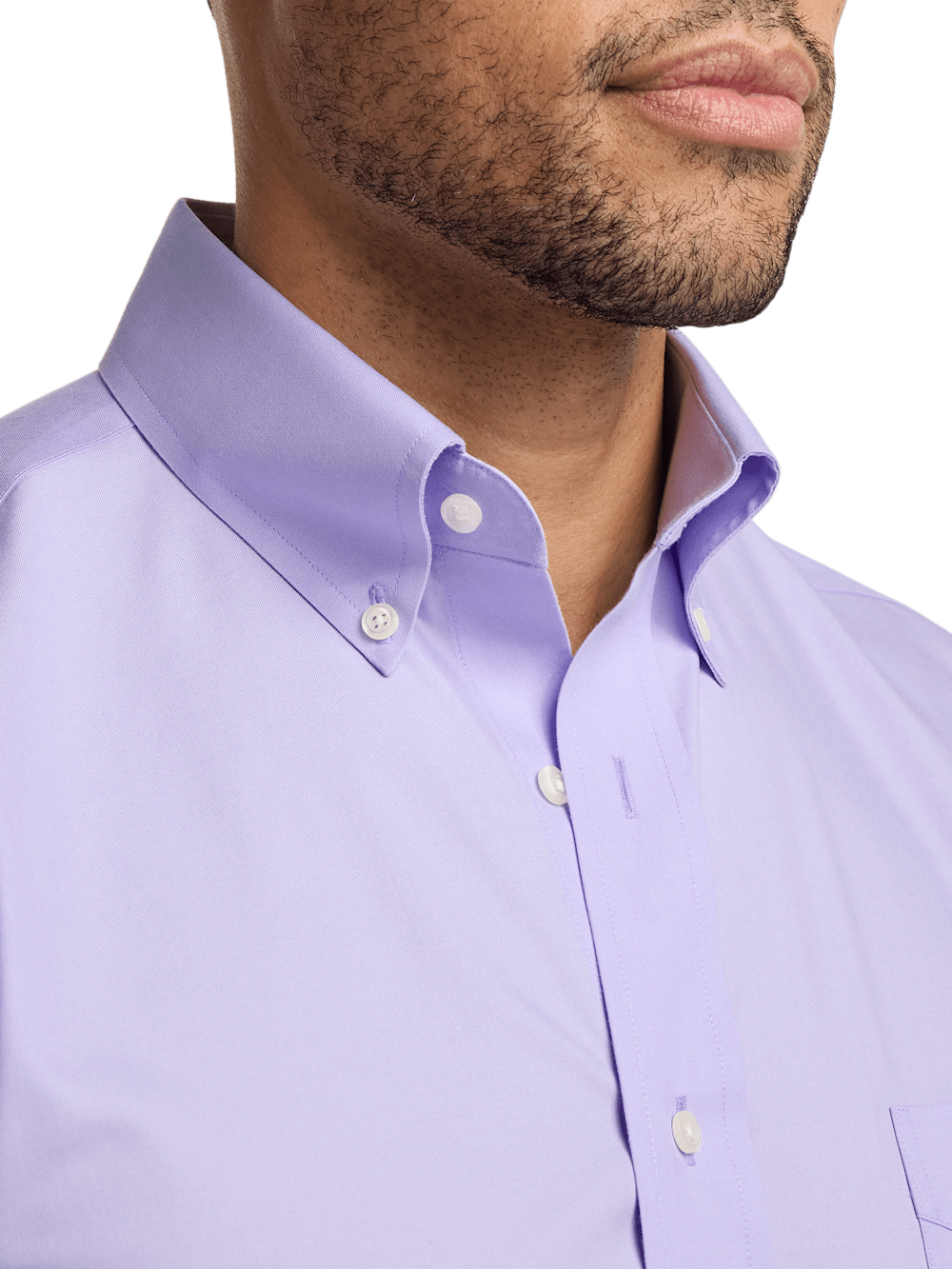 Alternate Image of Non-iron Cotton Pinpoint Solid Button Down Collar Dress Shirt-2