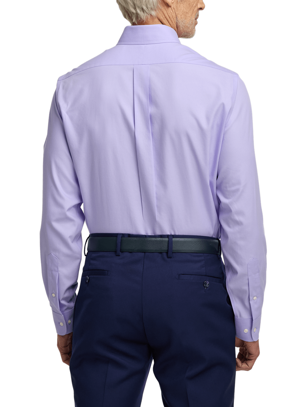 Alternate Image of Non-iron Cotton Pinpoint Solid Button Down Collar Dress Shirt-4