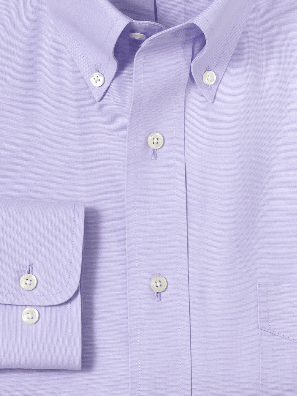 Alternate Image of Non-iron Cotton Pinpoint Solid Button Down Collar Dress Shirt-5