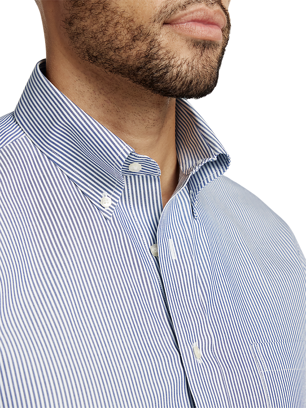 Alternate Image of Non-iron Cotton Pinpoint Solid Button Down Collar Dress Shirt-2