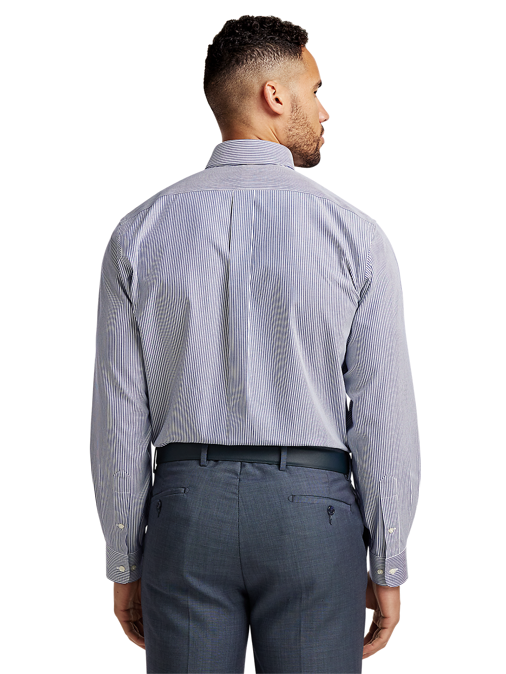 Alternate Image of Non-iron Cotton Pinpoint Solid Button Down Collar Dress Shirt-4