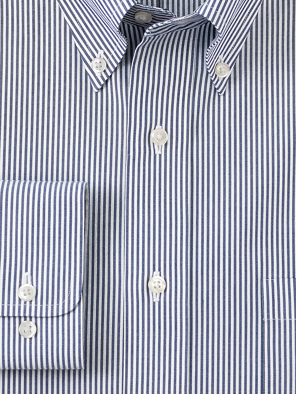 Alternate Image of Non-iron Cotton Pinpoint Solid Button Down Collar Dress Shirt-5