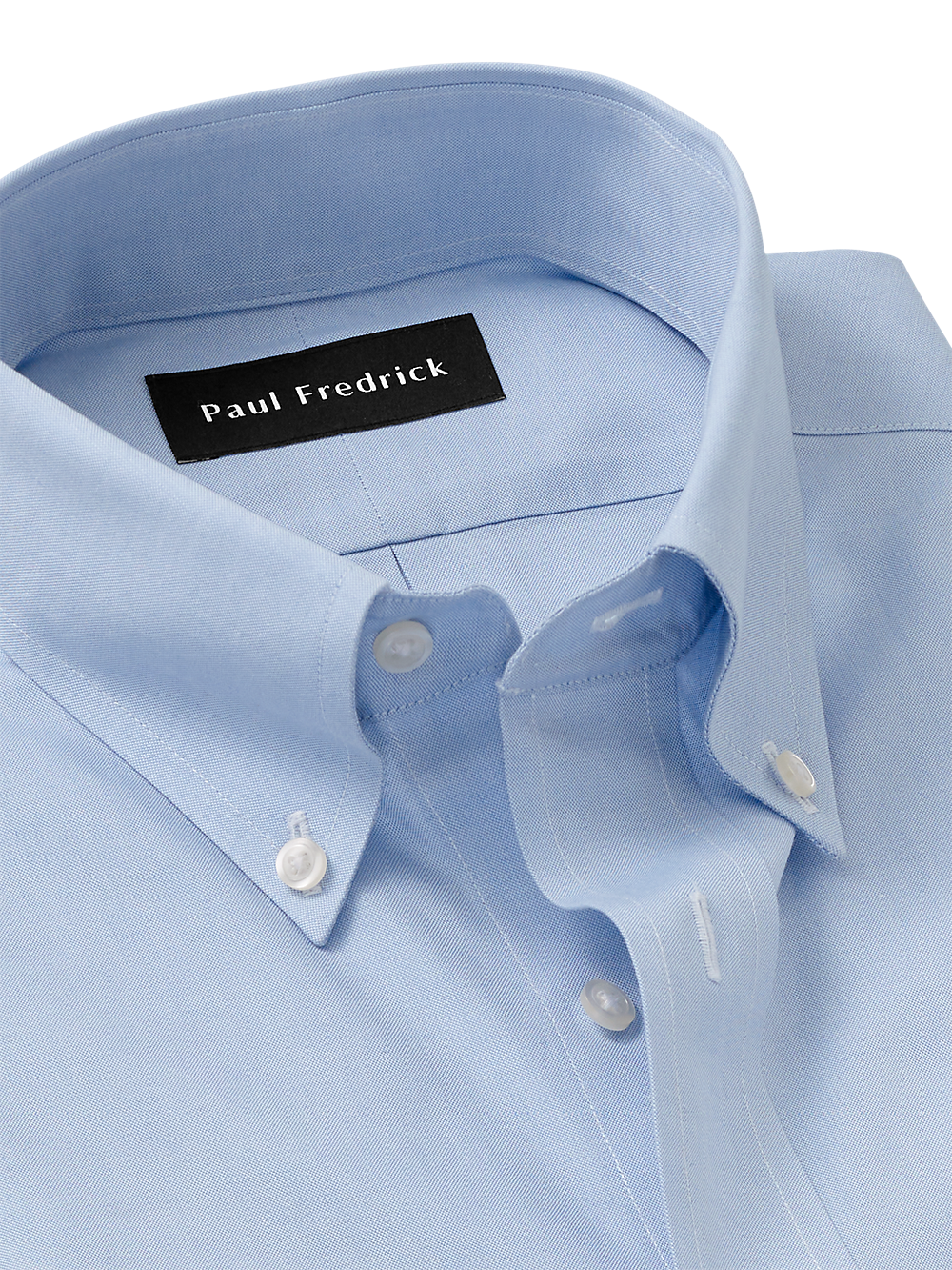 Alternate Image of Non-iron Cotton Pinpoint Solid Button Down Collar Dress Shirt-6