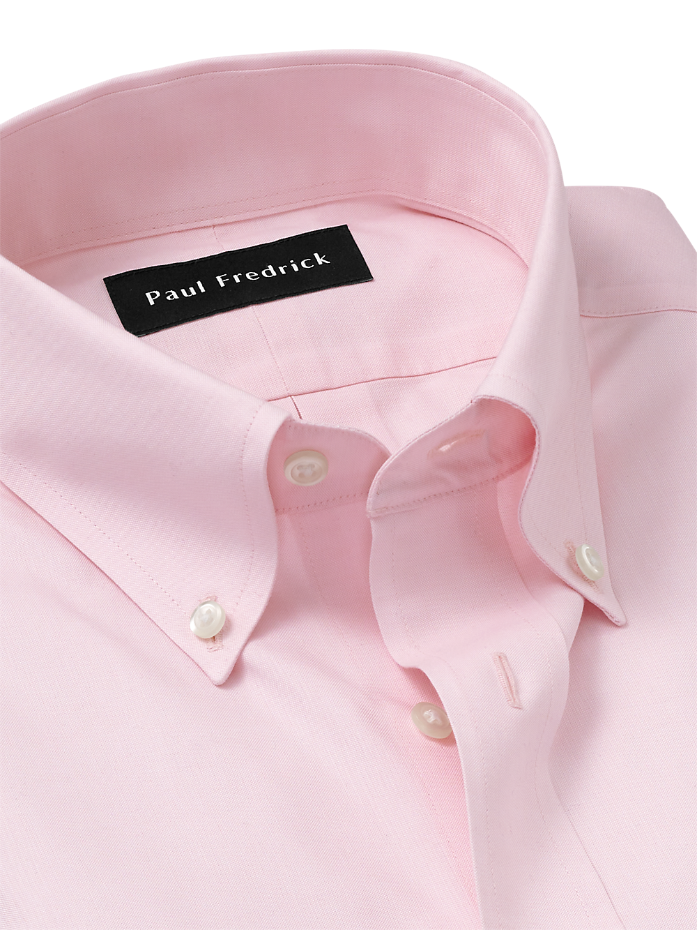 Alternate Image of Non-iron Cotton Pinpoint Solid Button Down Collar Dress Shirt-6