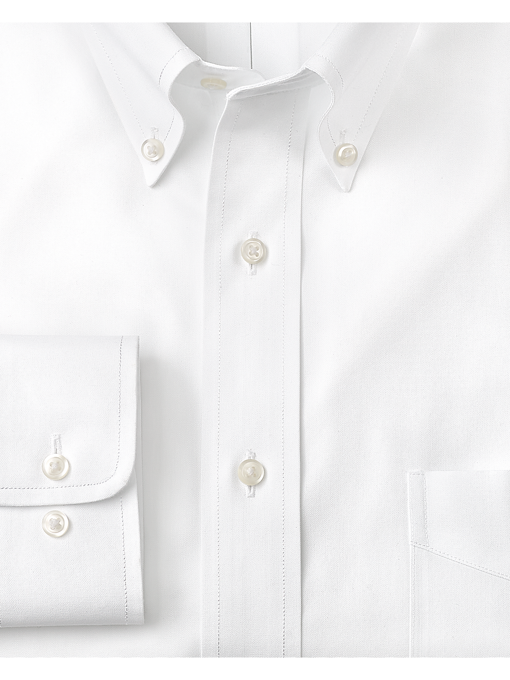 Alternate Image of Non-iron Cotton Pinpoint Solid Button Down Collar Dress Shirt-5