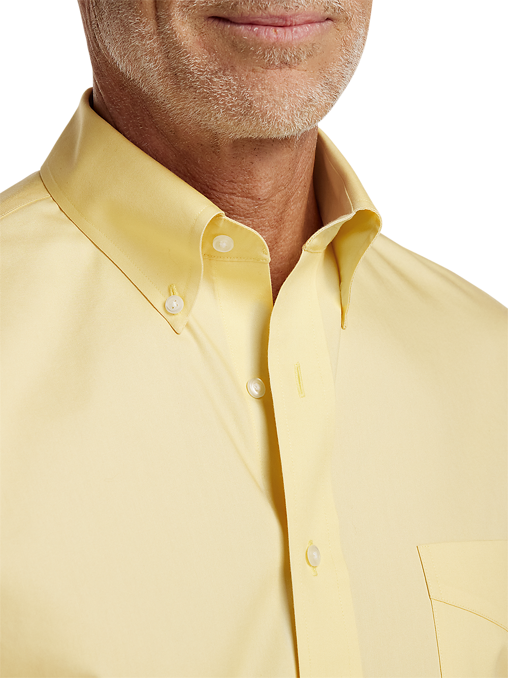 Alternate Image of Non-iron Cotton Pinpoint Solid Button Down Collar Dress Shirt-2