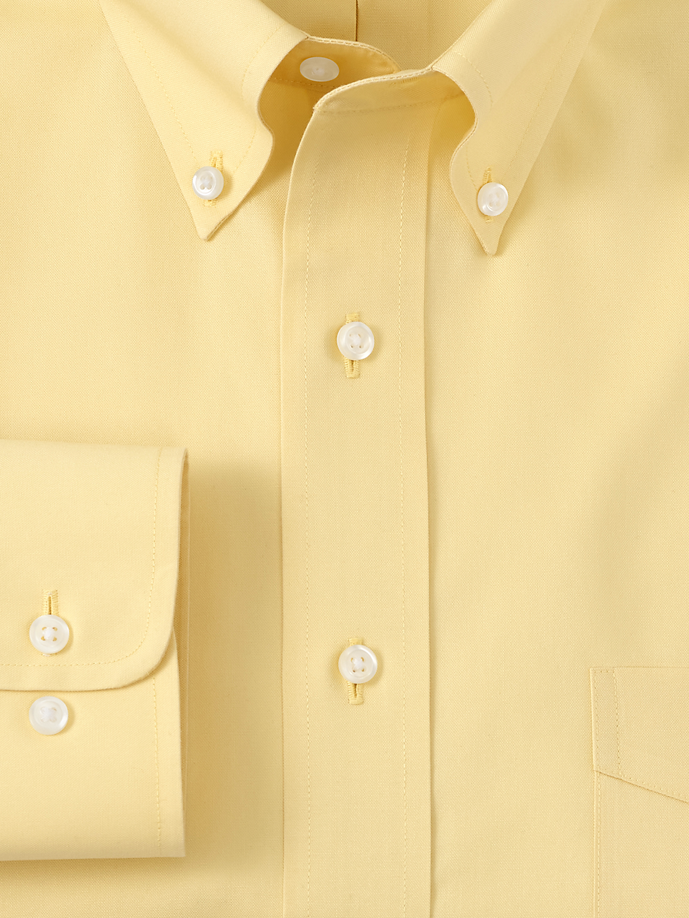 Alternate Image of Non-iron Cotton Pinpoint Solid Button Down Collar Dress Shirt-5