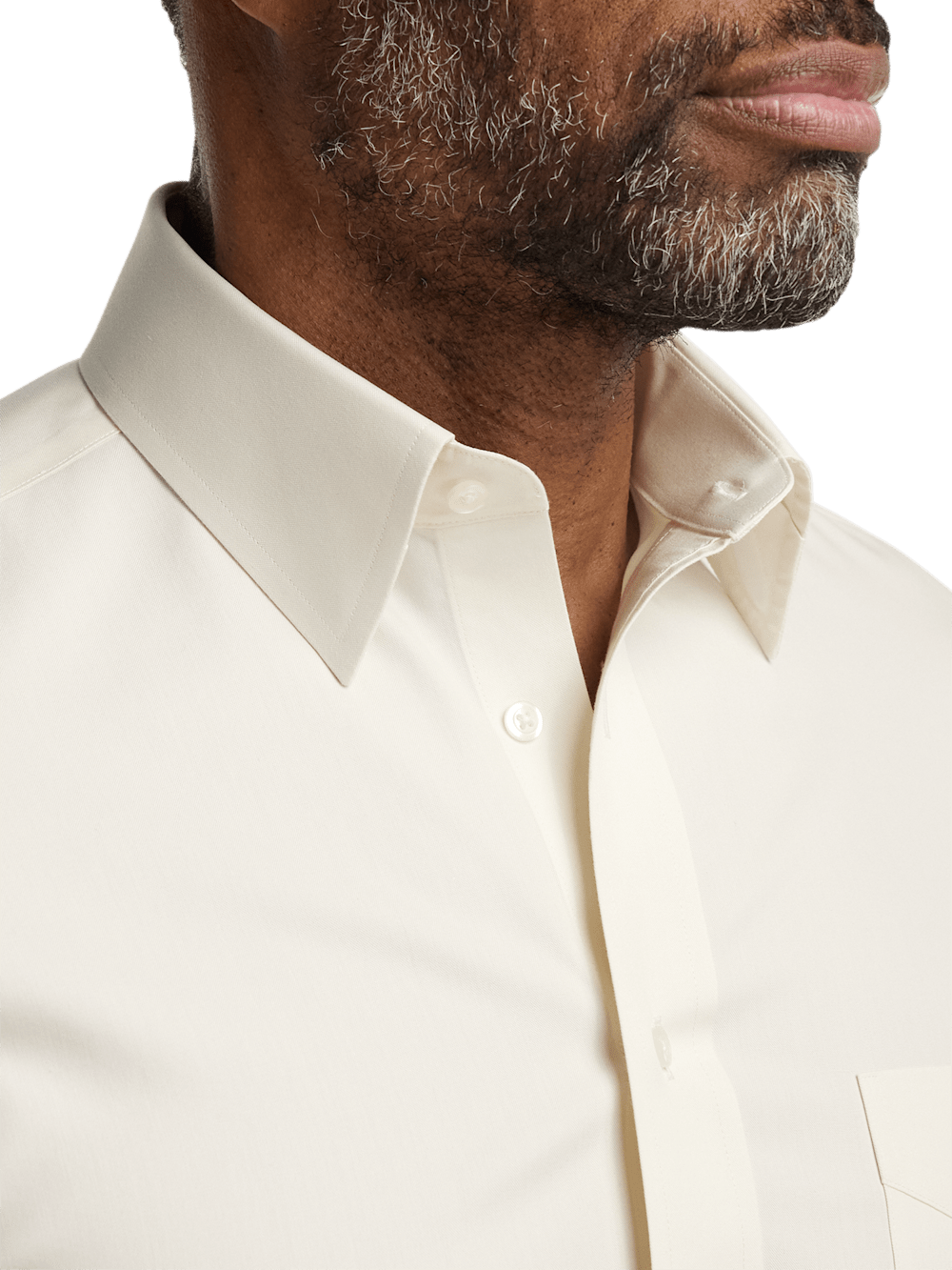 Alternate Image of Non-iron Cotton Pinpoint Solid Point Collar Dress Shirt-2