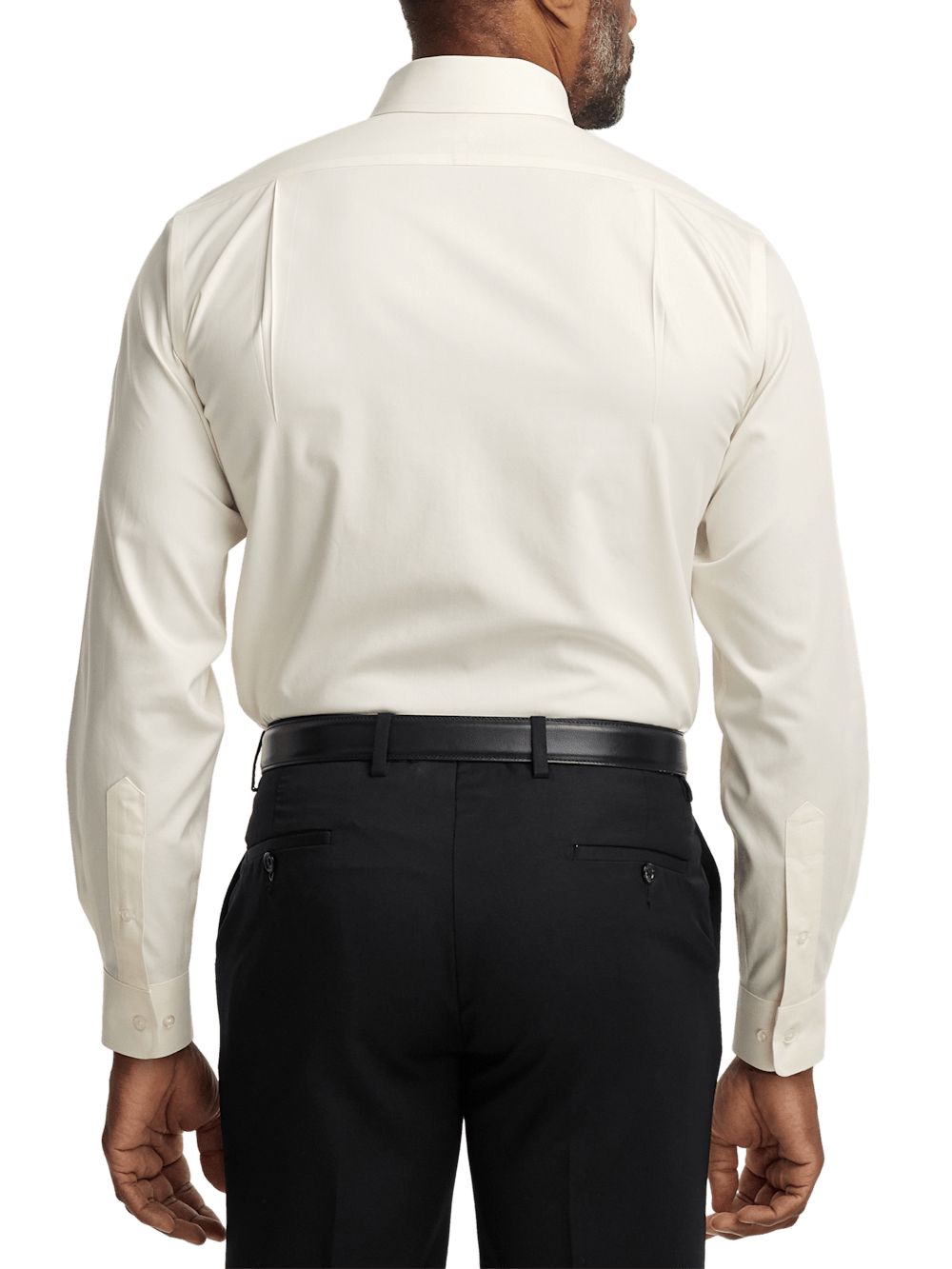 Alternate Image of Non-iron Cotton Pinpoint Solid Point Collar Dress Shirt-4