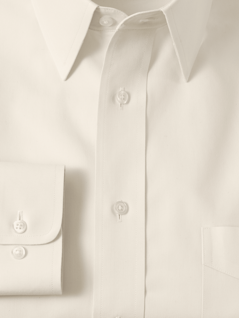 Alternate Image of Non-iron Cotton Pinpoint Solid Point Collar Dress Shirt-5