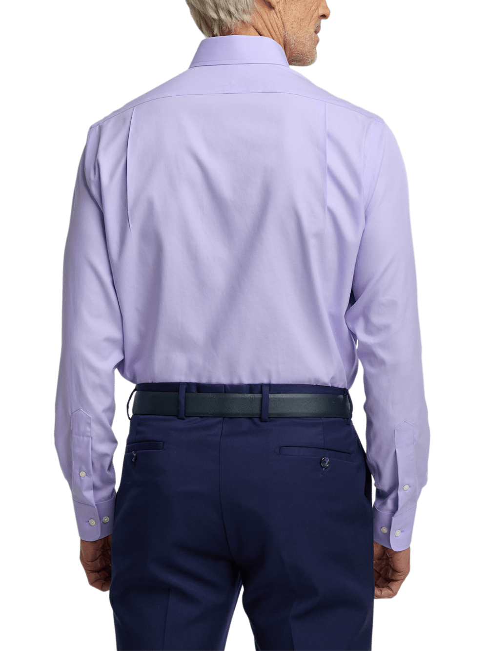 Alternate Image of Non-iron Cotton Pinpoint Solid Point Collar Dress Shirt-4