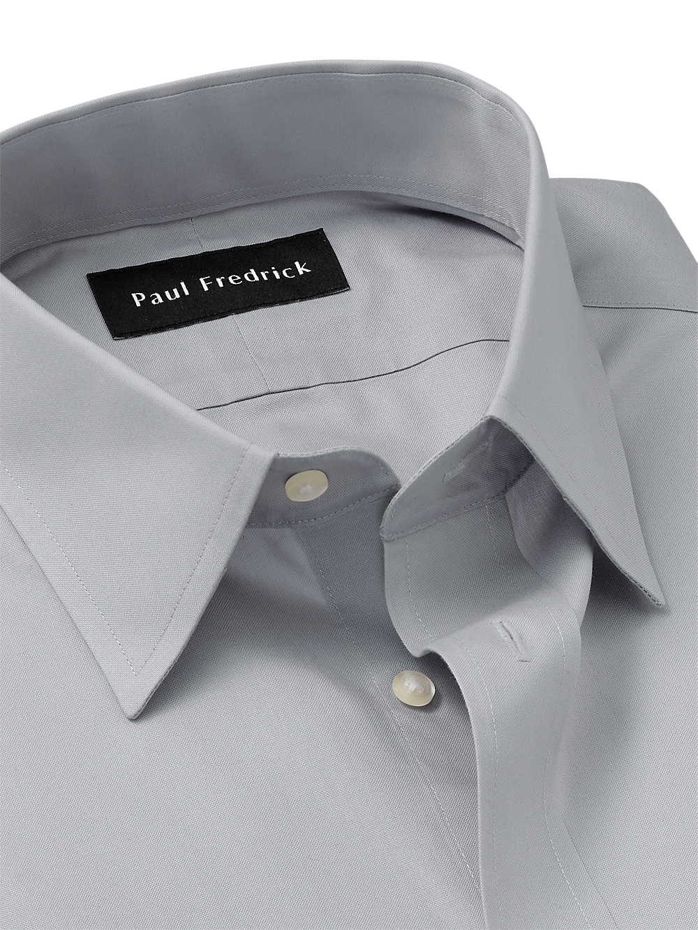 Alternate Image of Non-iron Cotton Pinpoint Solid Point Collar Dress Shirt-6