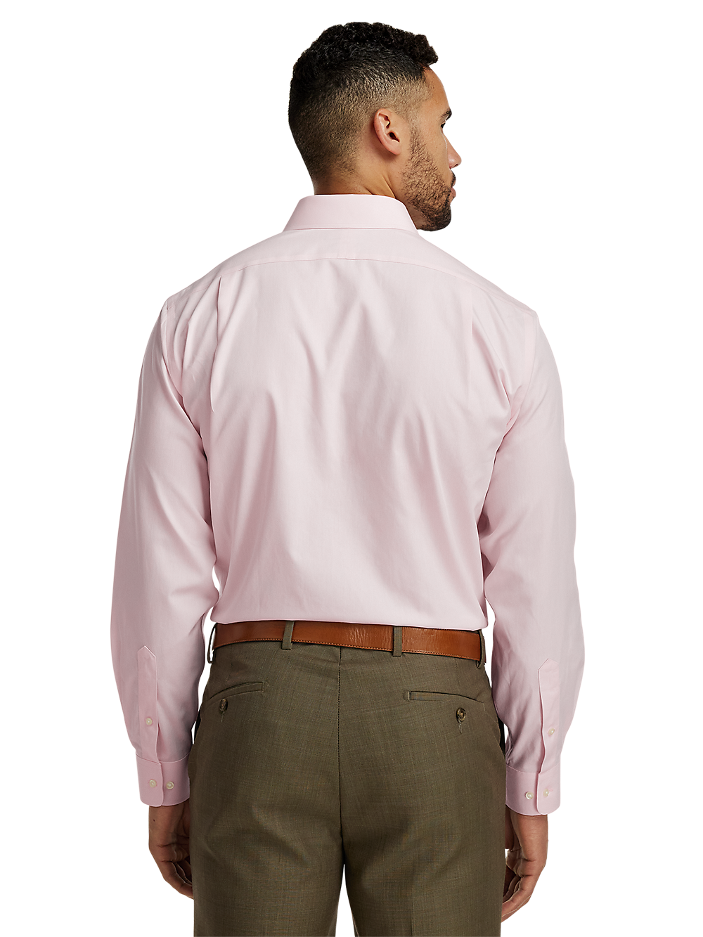 Alternate Image of Non-iron Cotton Pinpoint Solid Point Collar Dress Shirt-4