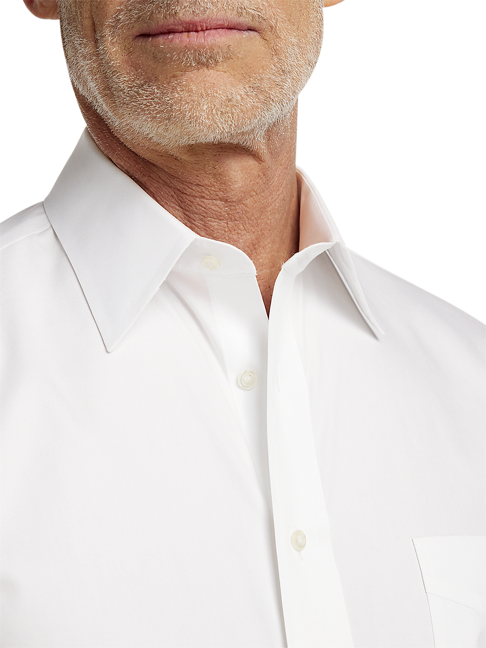 Alternate Image of Non-iron Cotton Pinpoint Solid Point Collar Dress Shirt-2