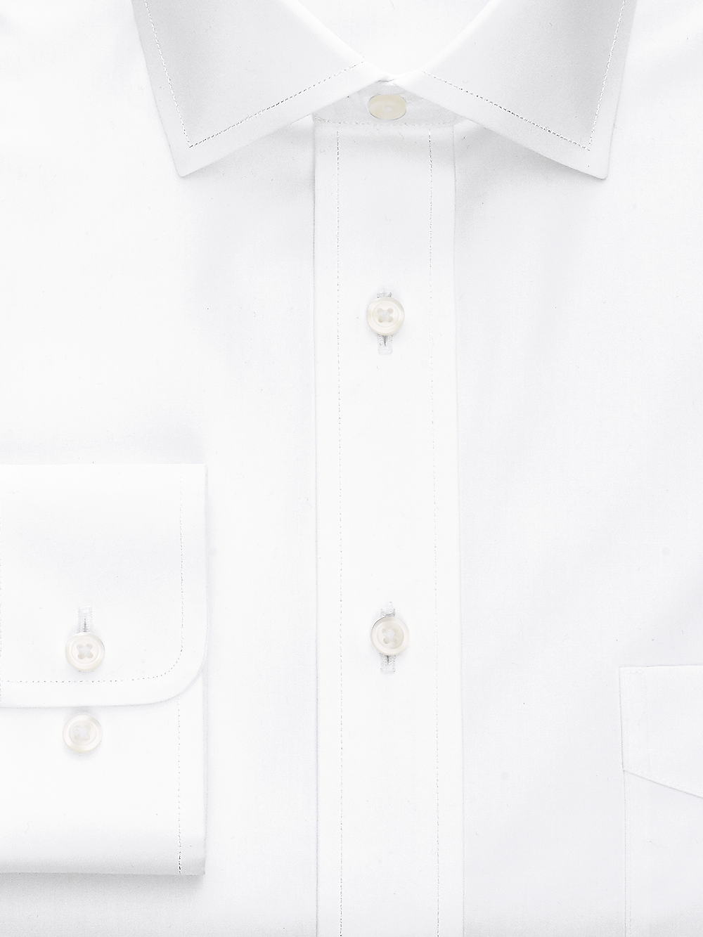 Alternate Image of Non-iron Cotton Broadcloth Solid Color Spread Collar Dress Shirt-1