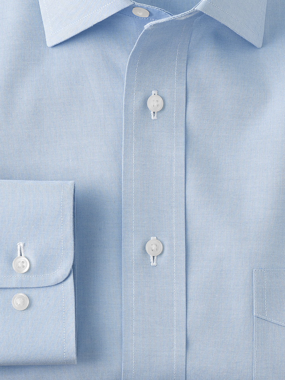 Alternate Image of Non-iron Cotton Pinpoint Solid Spread Collar Dress Shirt-5