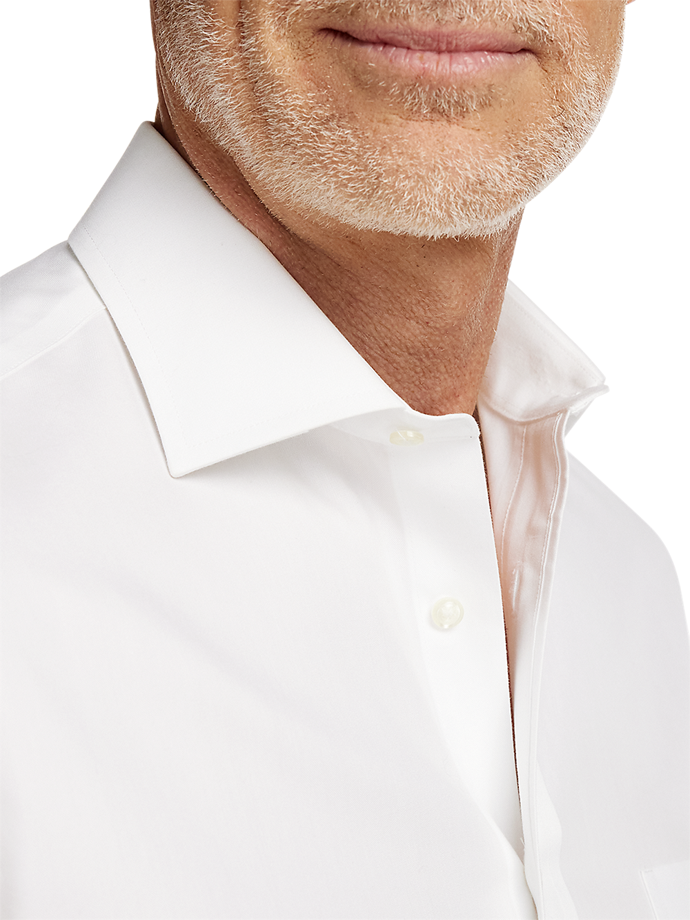 Alternate Image of Non-iron Cotton Pinpoint Solid Spread Collar Dress Shirt-2