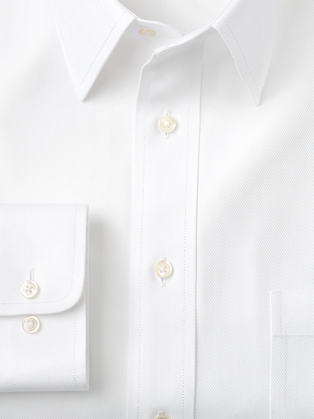 Alternate Image of Non-iron Cotton Herringbone Point Collar Dress Shirt-1