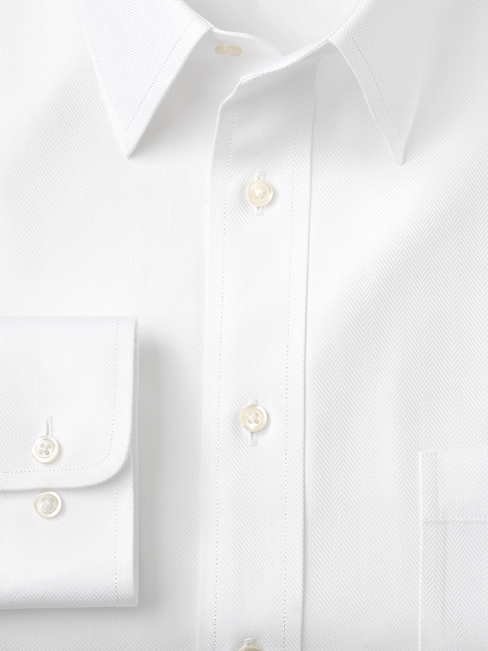 Alternate Image of Non-iron Cotton Herringbone Point Collar Dress Shirt-5