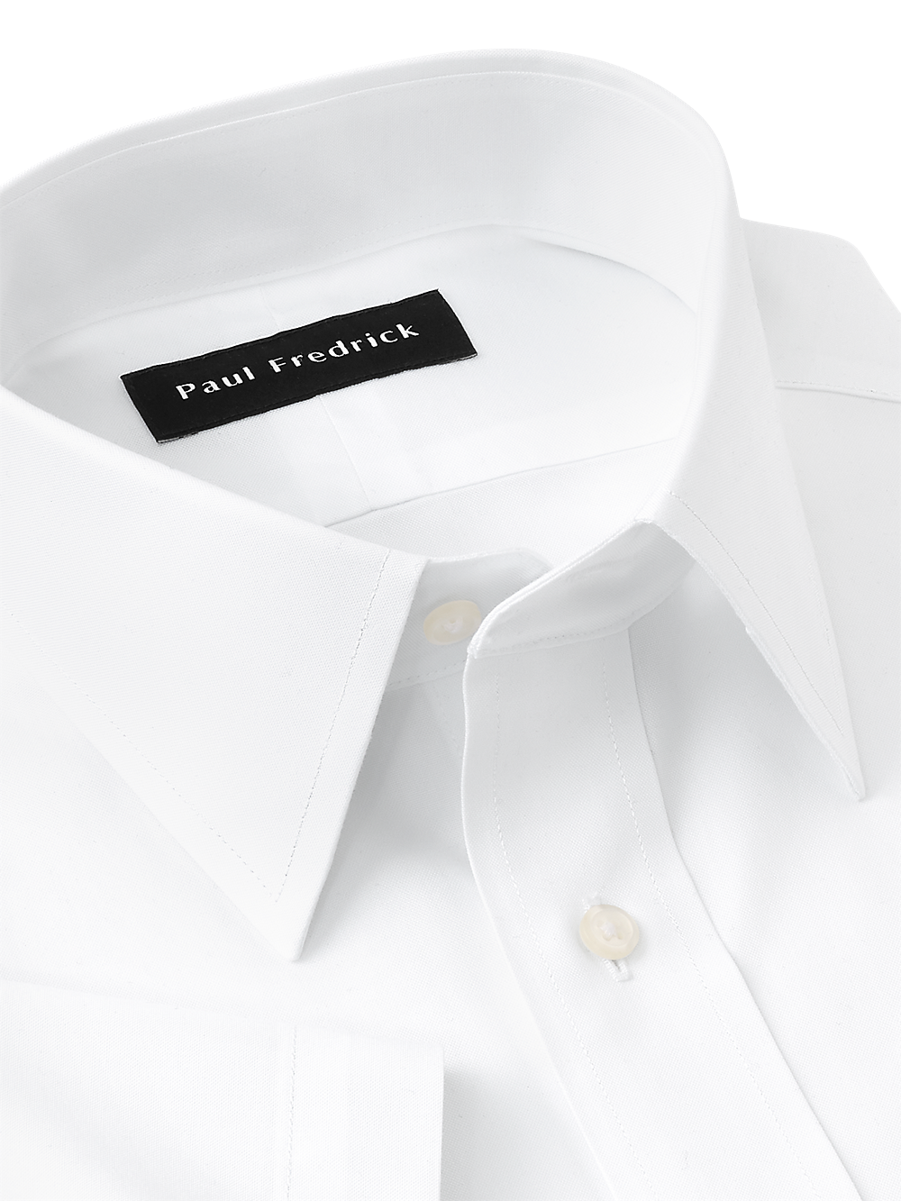 Alternate Image of Non-iron Cotton Pinpoint Solid Point Collar Short Sleeve Dress Shirt-6