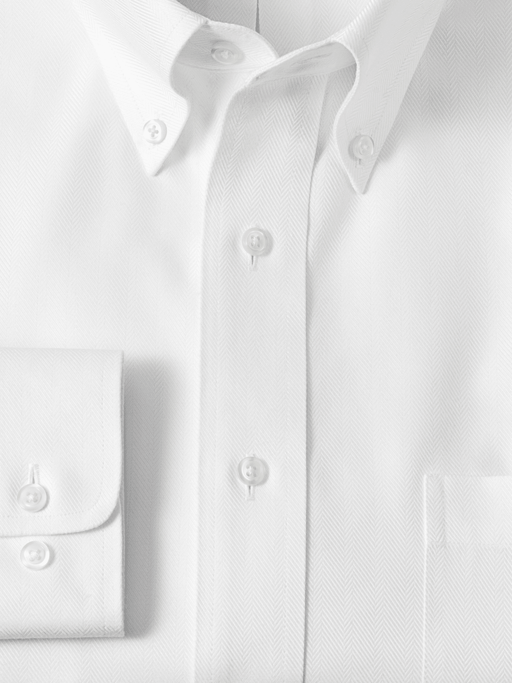 Alternate Image of Non-iron Cotton Herringbone Button Down Collar Dress Shirt-5