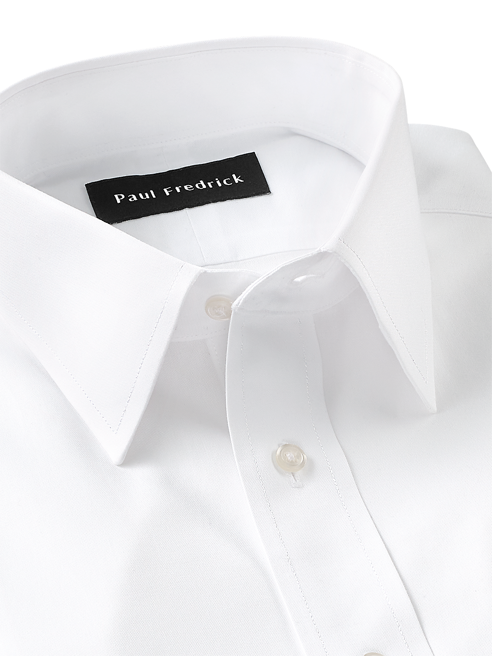 Alternate Image of Impeccable Non-iron Cotton Pinpoint Solid Color Straight Collar Dress Shirt-2