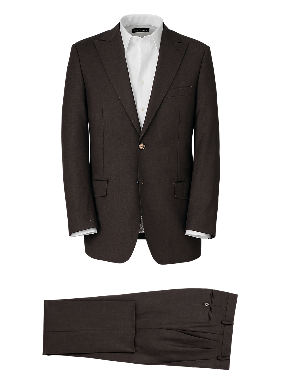 Product Image of Wool Stretch Bengaline Single Breasted Peak Lapel Suit-0