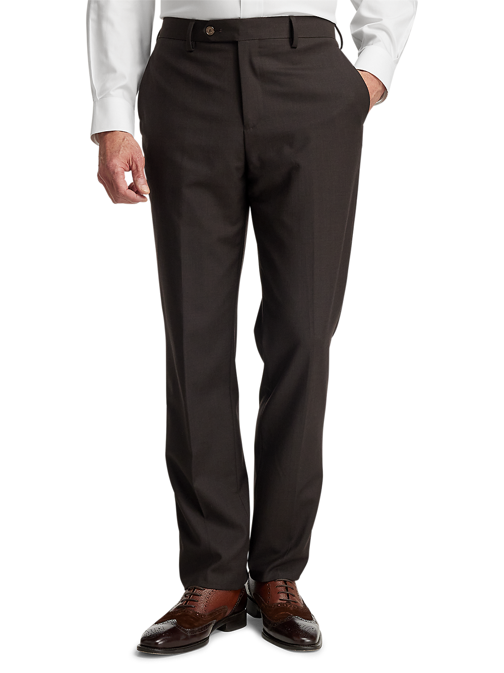 Alternate Image of Wool Stretch Bengaline Single Breasted Peak Lapel Suit-8