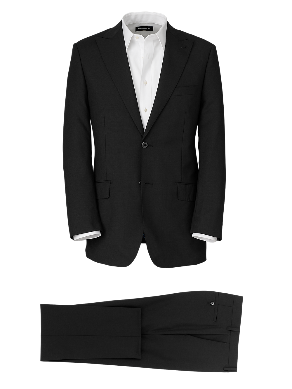 Product Image of Wool Stretch Bengaline Single Breasted Peak Lapel Suit-0