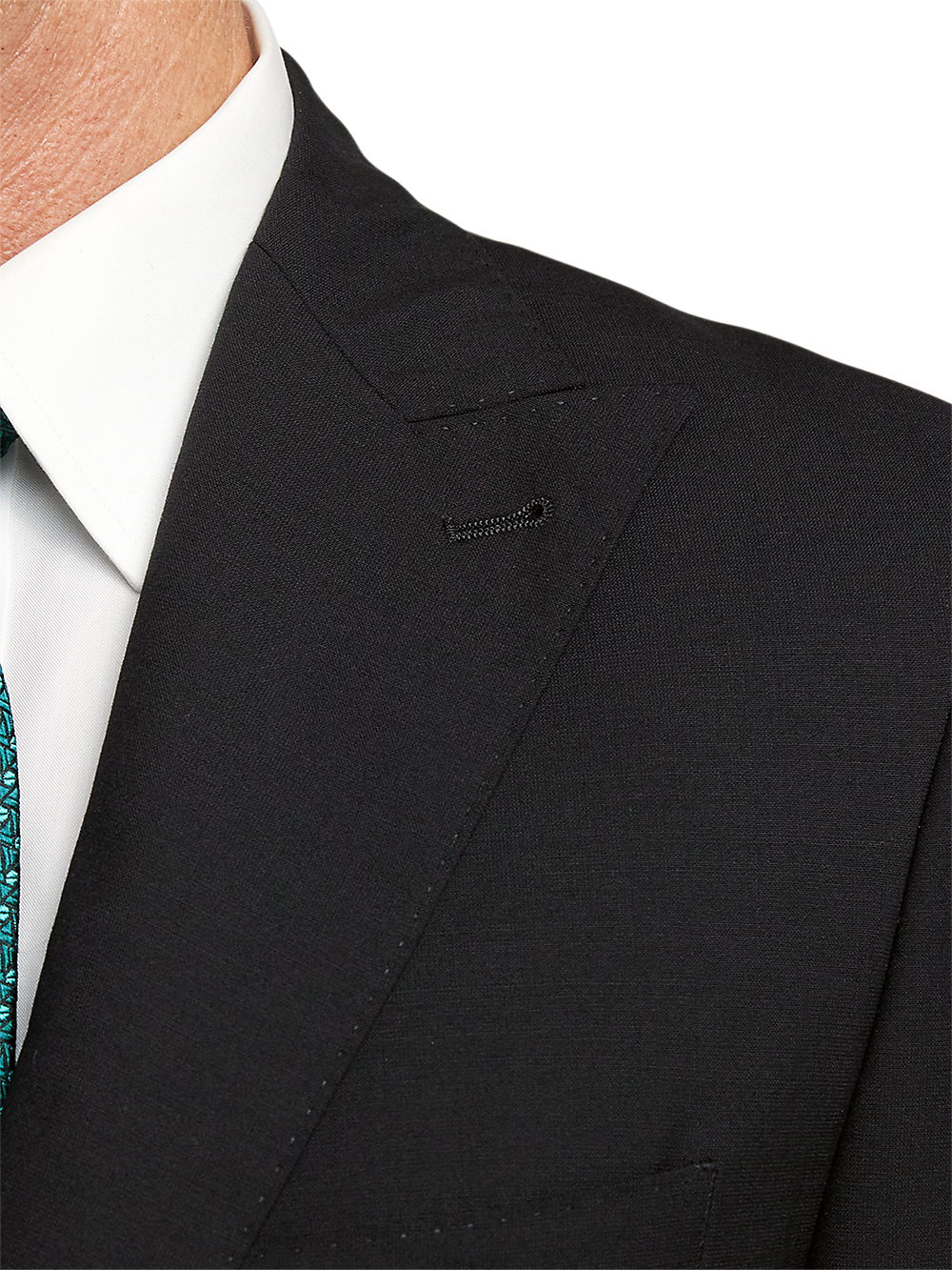 Alternate Image of Wool Stretch Bengaline Single Breasted Peak Lapel Suit-5