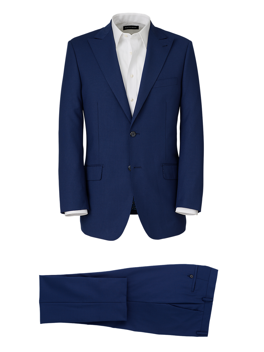 Product Image of Wool Stretch Bengaline Single Breasted Peak Lapel Suit-0