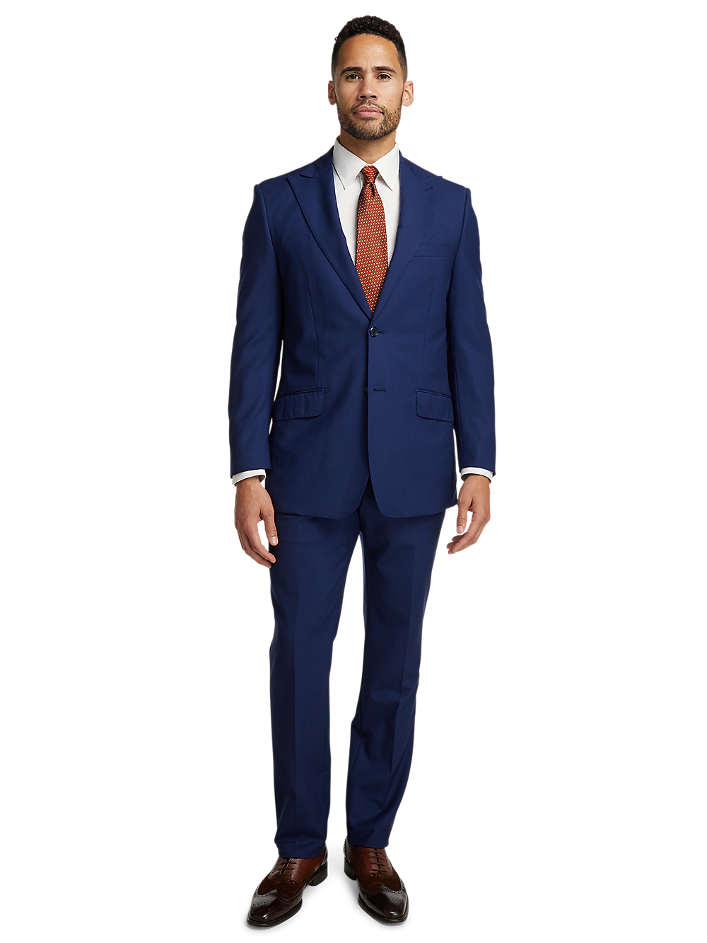 Alternate Image of Wool Stretch Bengaline Single Breasted Peak Lapel Suit-1