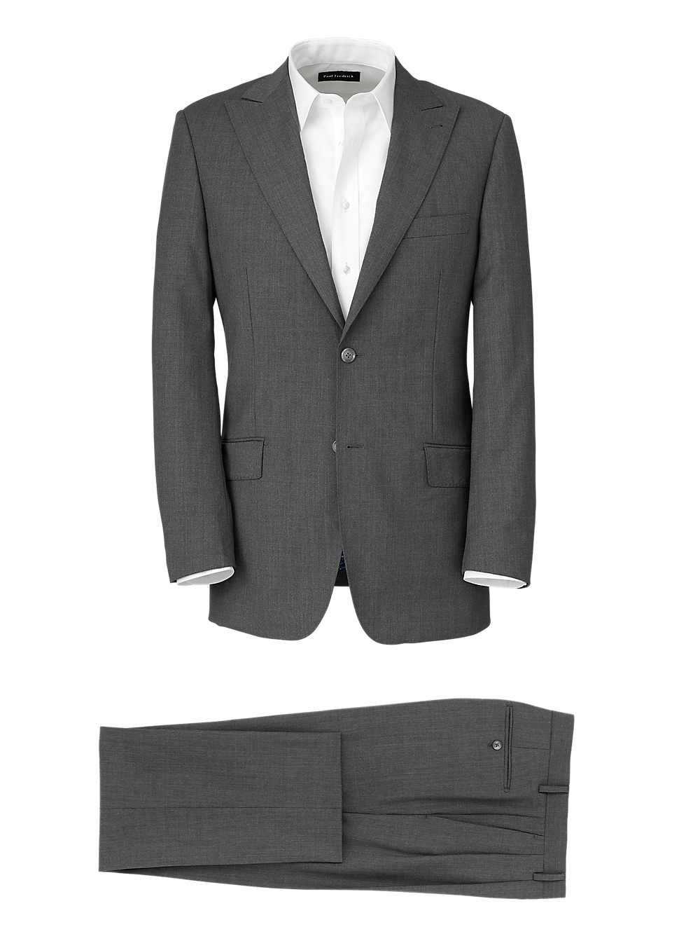 Product Image of Wool Stretch Bengaline Single Breasted Peak Lapel Suit-0