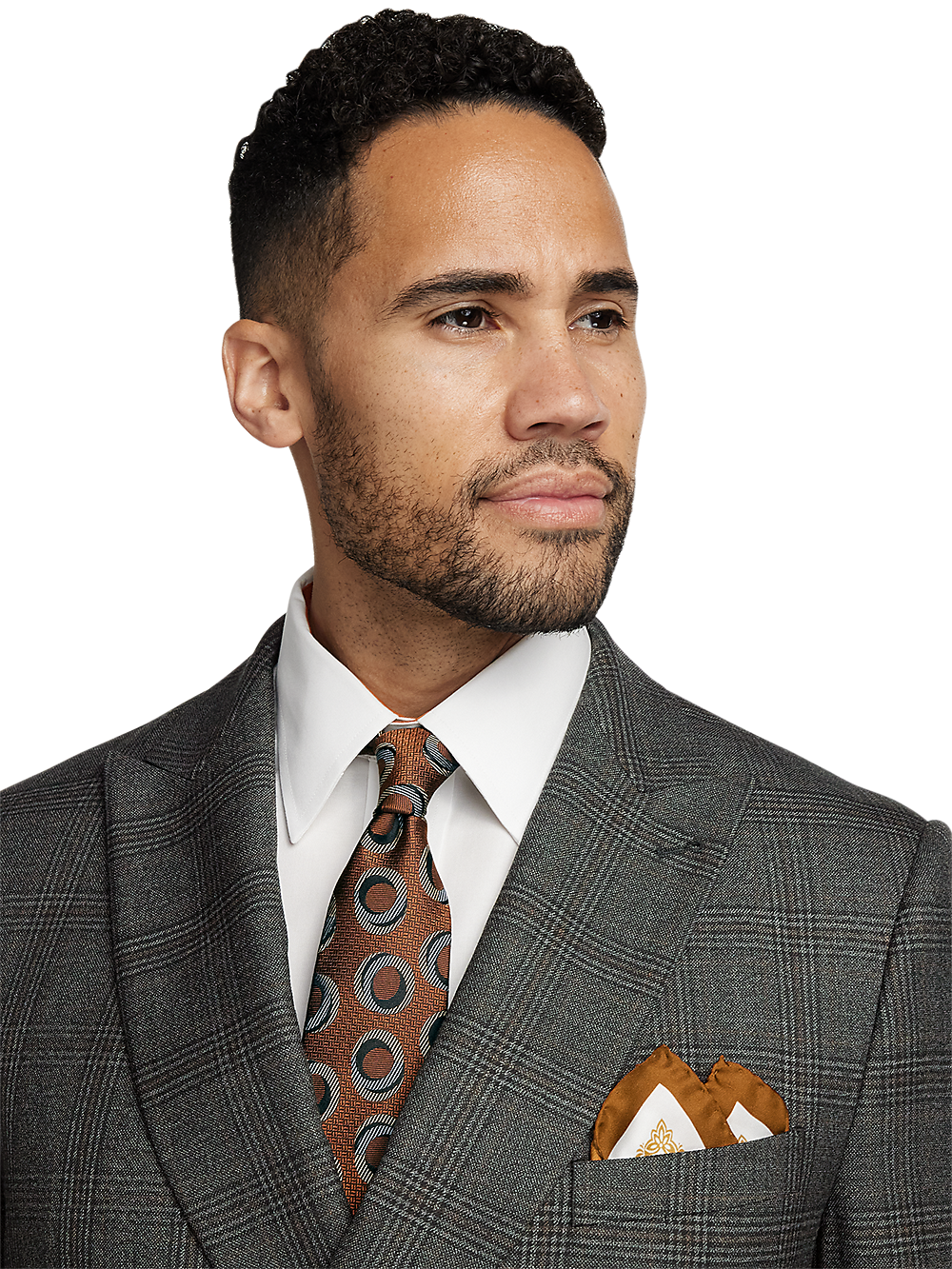 Alternate Image of Wool Plaid Double Breasted Peak Lapel Suit-2