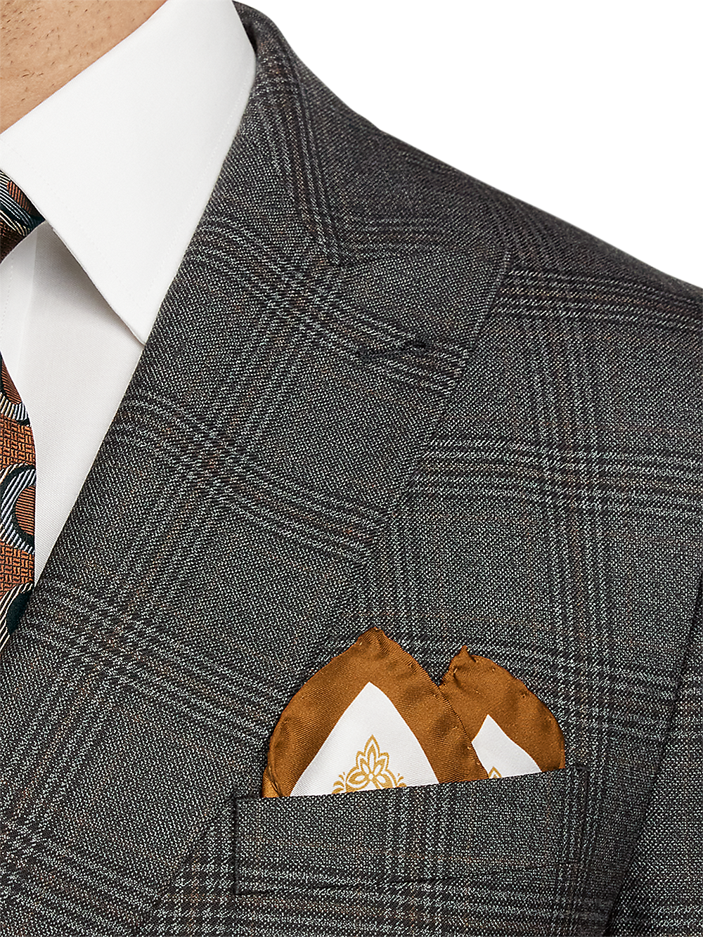 Alternate Image of Wool Plaid Double Breasted Peak Lapel Suit-5