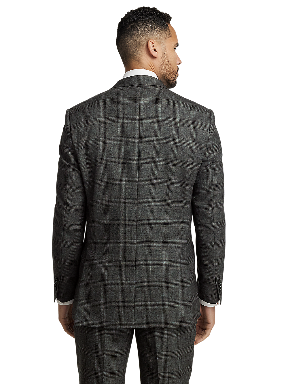 Alternate Image of Wool Plaid Double Breasted Peak Lapel Suit-6