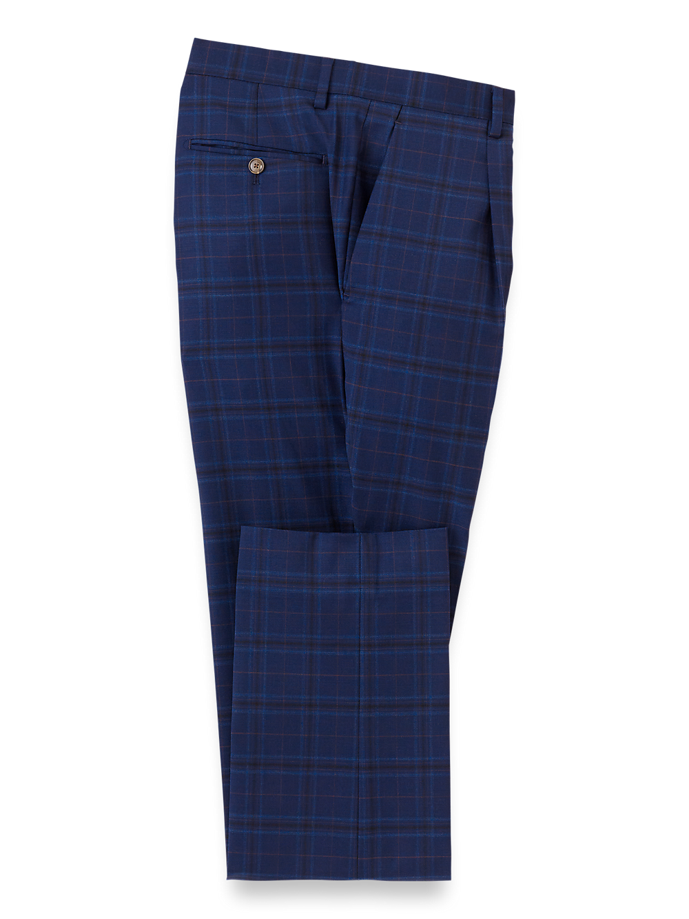 Alternate Image of Wool Stretch Plaid Single Breasted Notch Lapel Suit-8